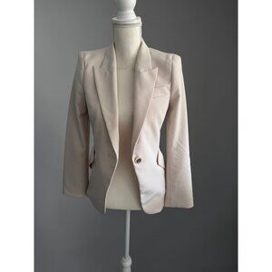 WHITE HOUSE BLACK MARKET Beige Corset Back Blazer Size 0